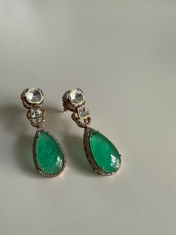 Amna Green Earrings