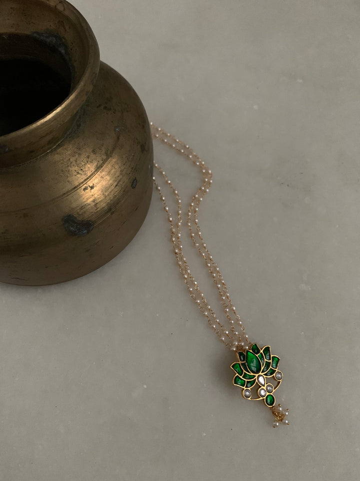 Green Lotus Necklace