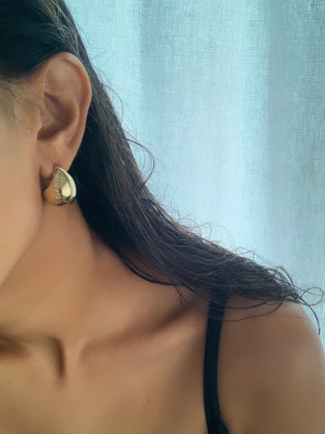 Gold Bucket Earrings