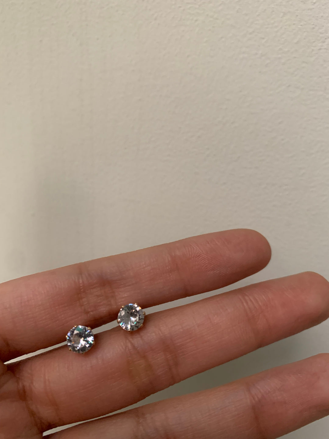 Diamond Zircon Stud Earrings