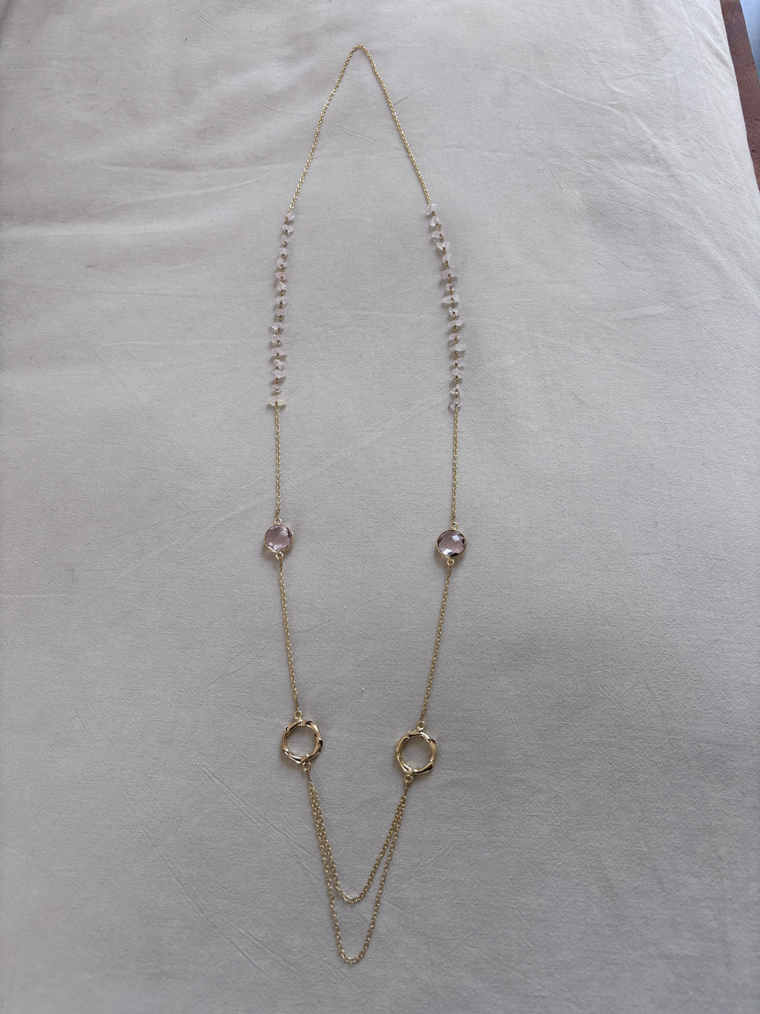 Long stone necklace