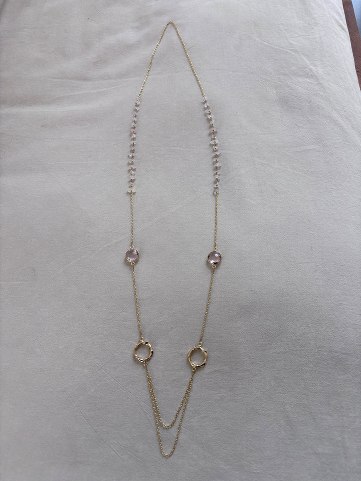 Long stone necklace