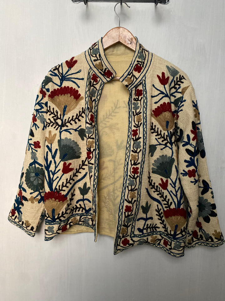 Hand embroidered sujani Coat