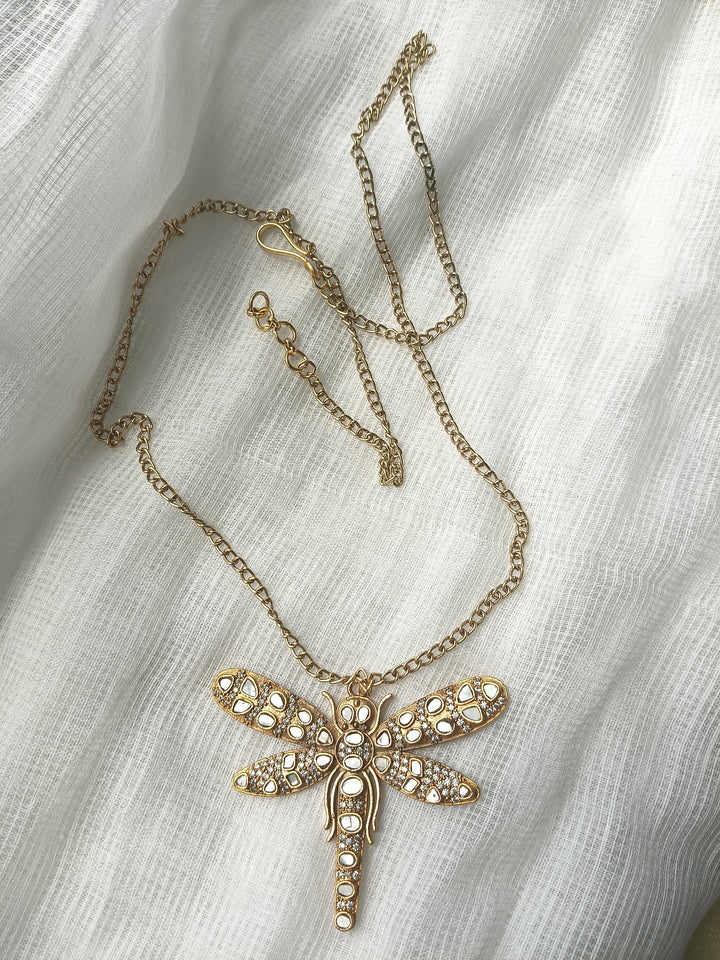 Dragon fly mop necklace