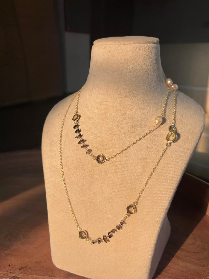 Luna halo necklace