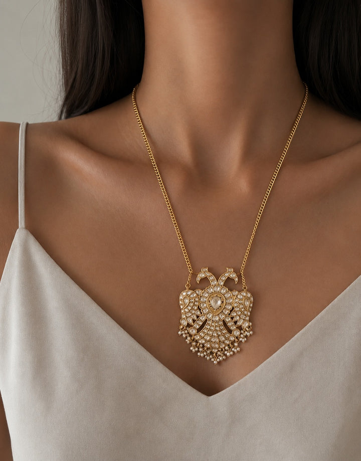 Twin Swan Necklace