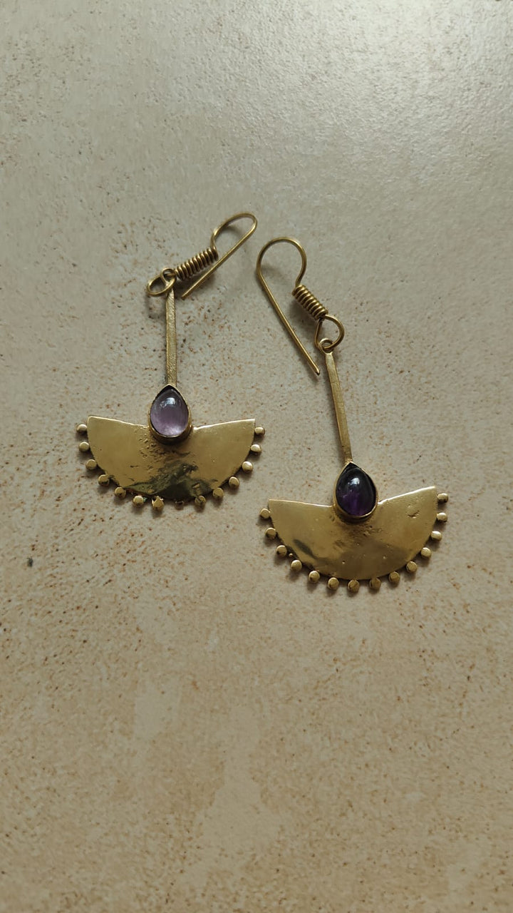 Fan wing earrings