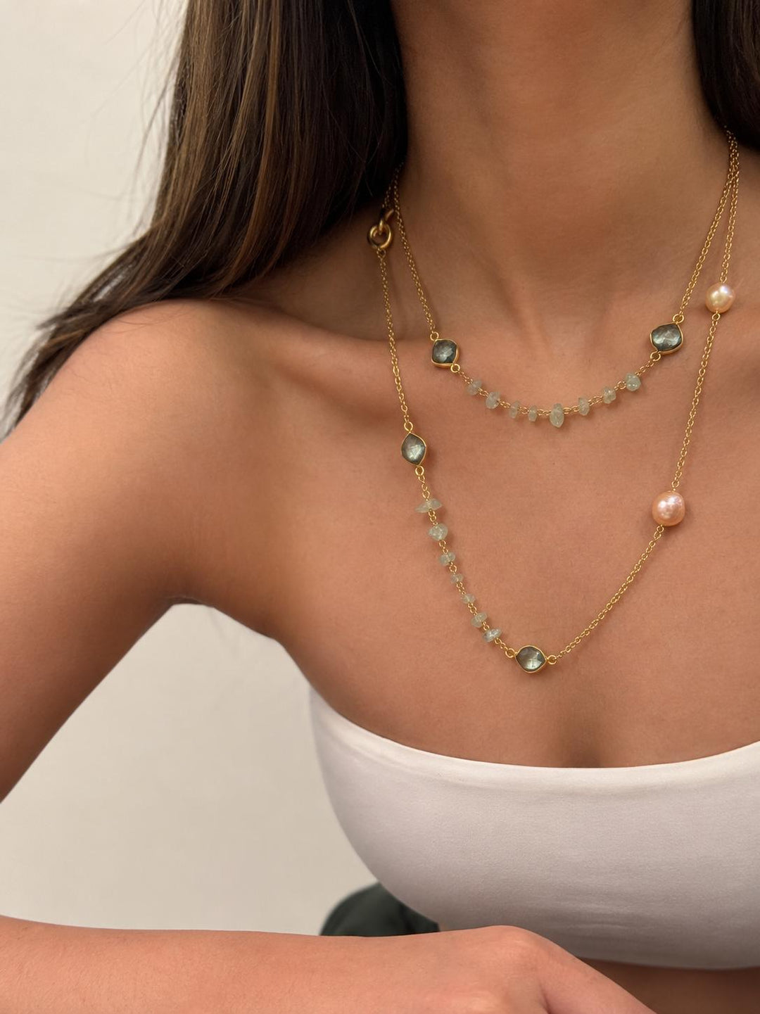 Luna halo necklace