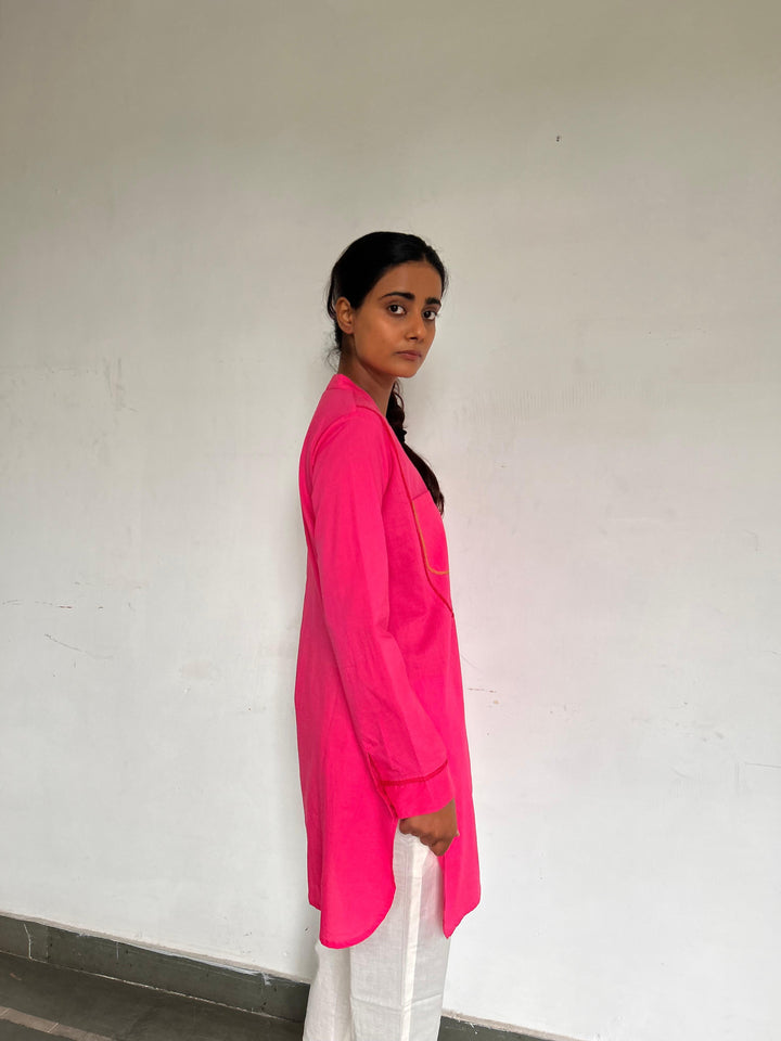 Rani pink kurta