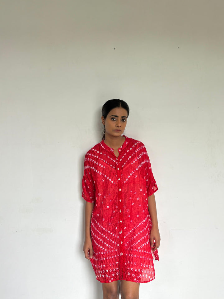 Bandhej Dress (Red)