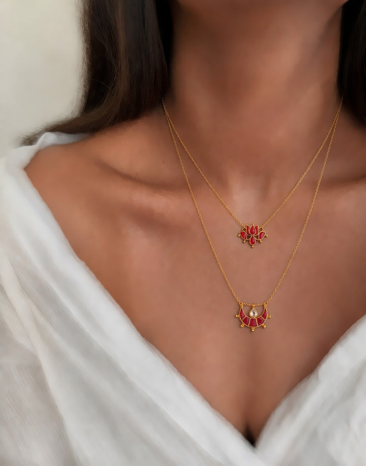 Jadau payal necklace