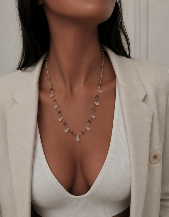 Sunset Aqua holiday necklace