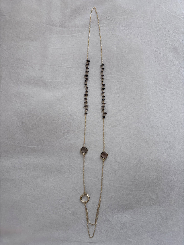 Long stone necklace