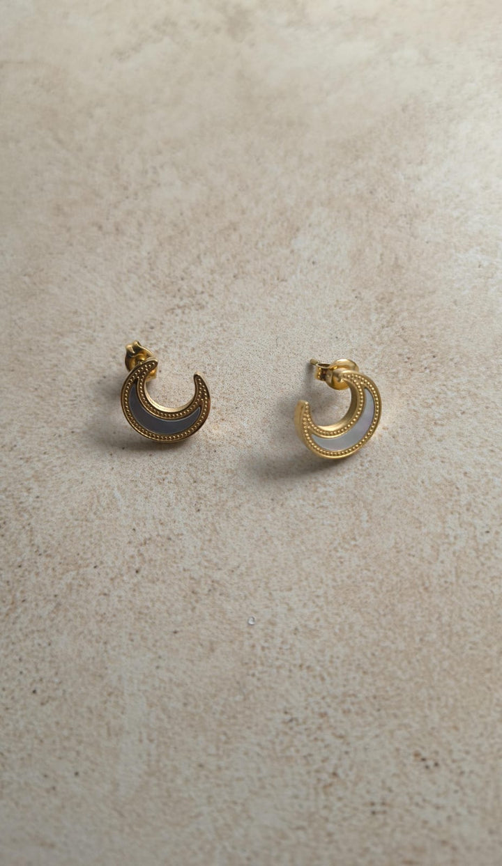 Titan moon earrings