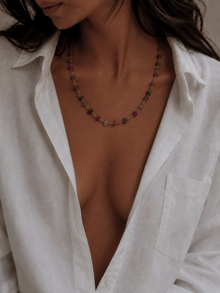 Sunset tourmaline necklace