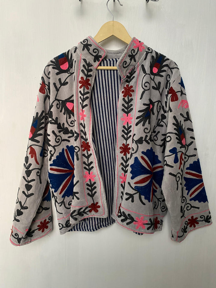Hand embroidered sujani Coat