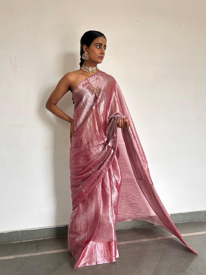 Fushia  pink saree