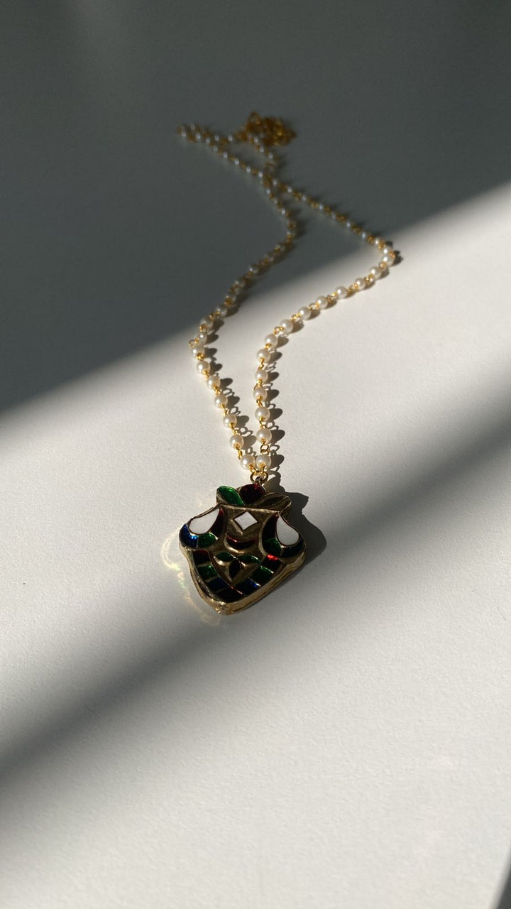 Navratan fish necklace