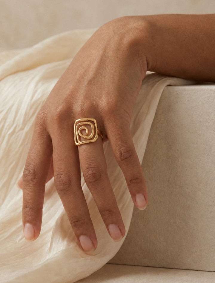 Square Doodle Ring