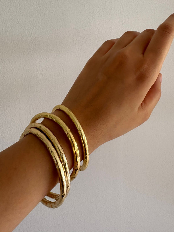 Aura metal bangle bracelet