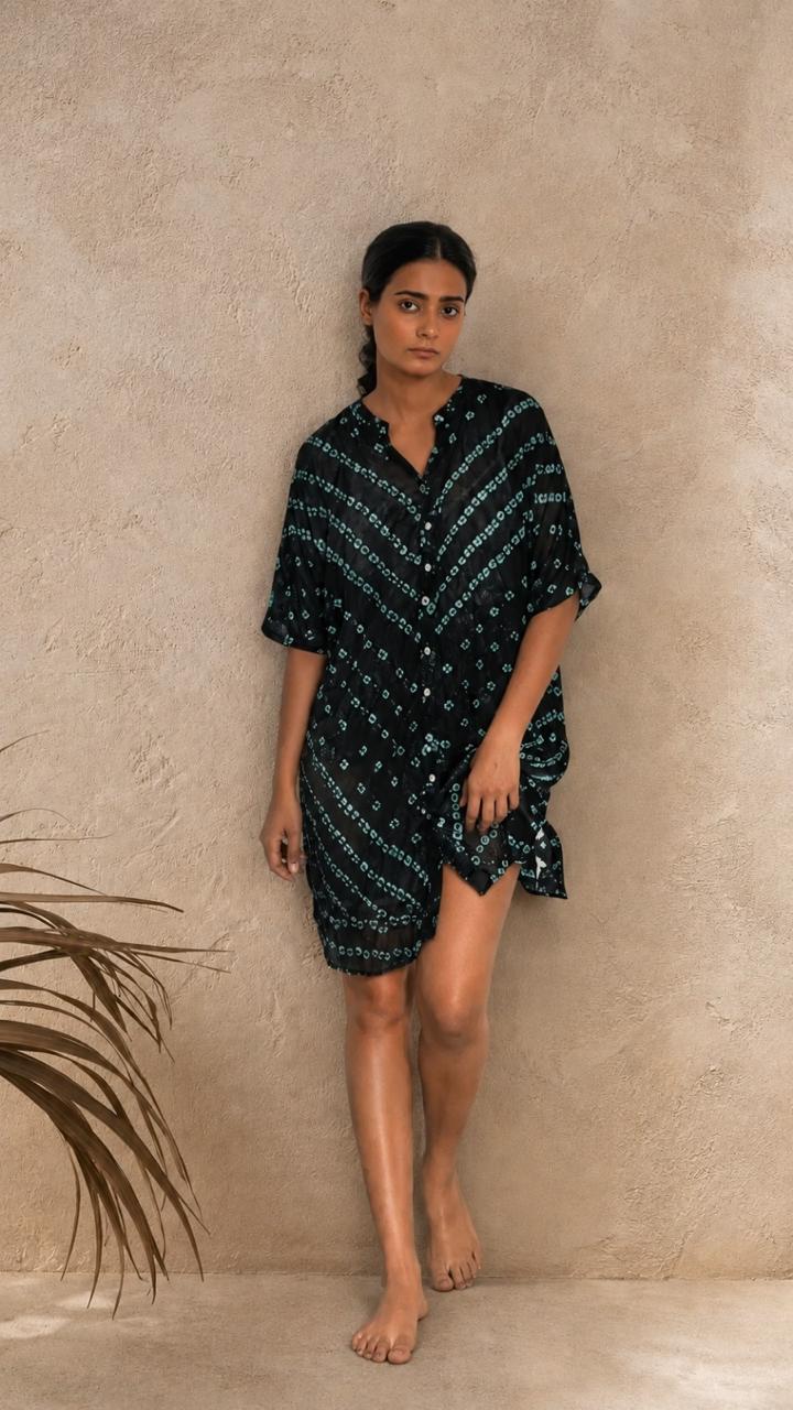 Bandhej Dress (Black)