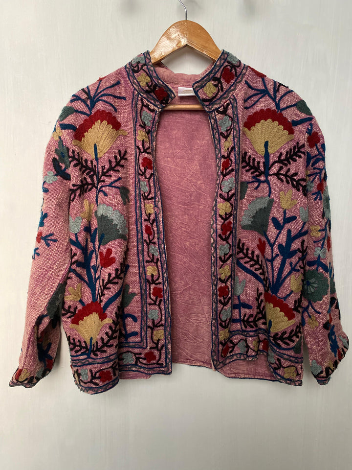 Hand embroidered sujani Coat