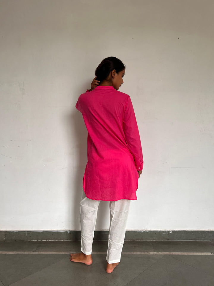 Rani pink kurta