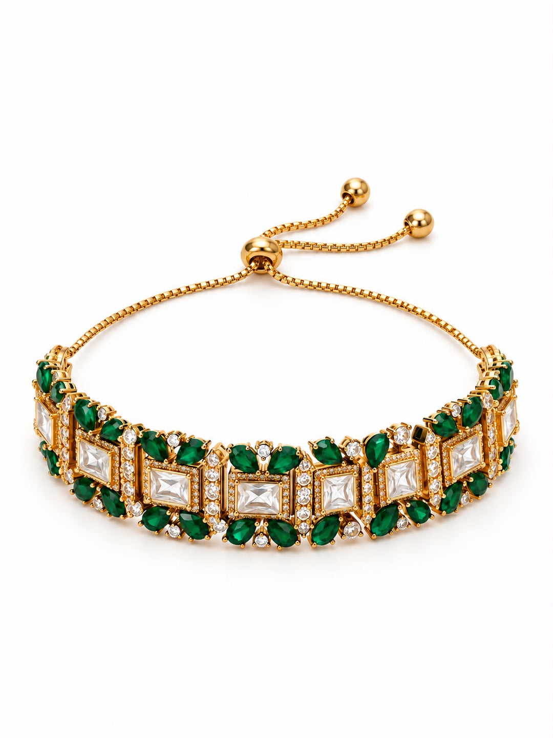 Emerald green bracelet