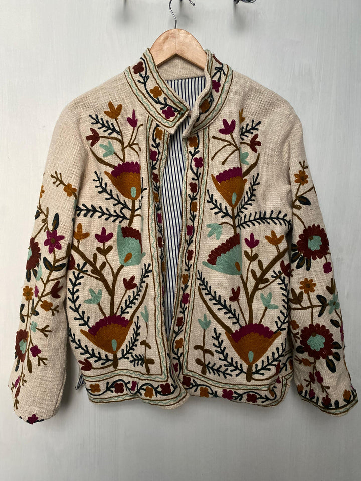 Hand embroidered sujani Coat