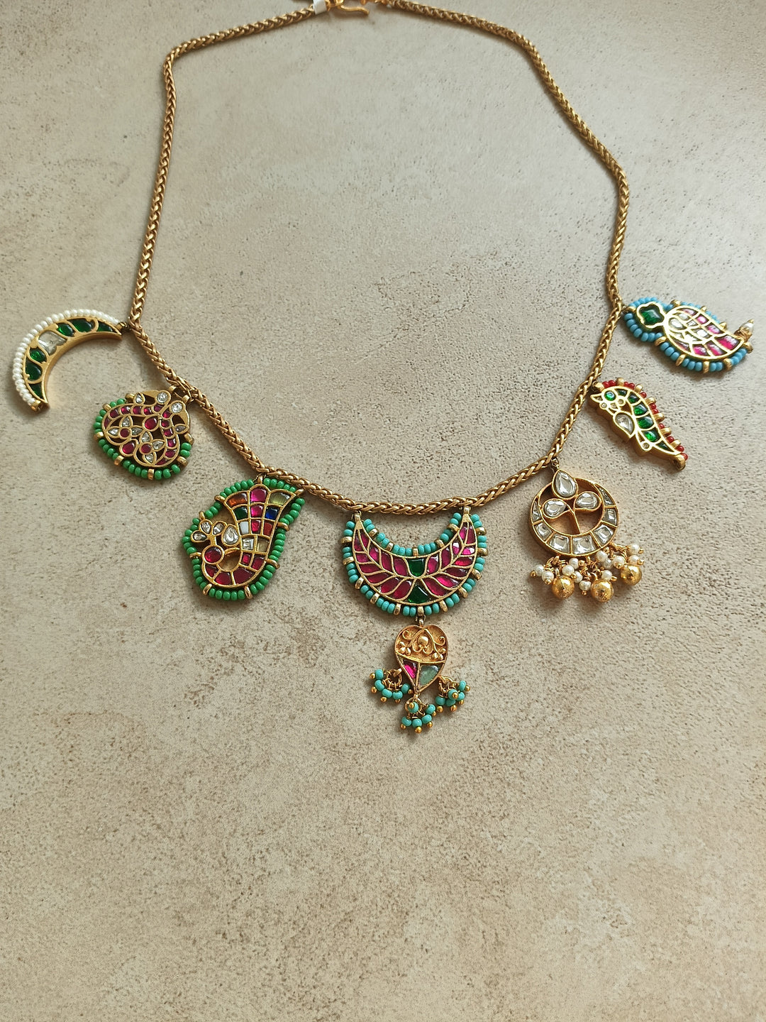 Tanjore Charm Necklace