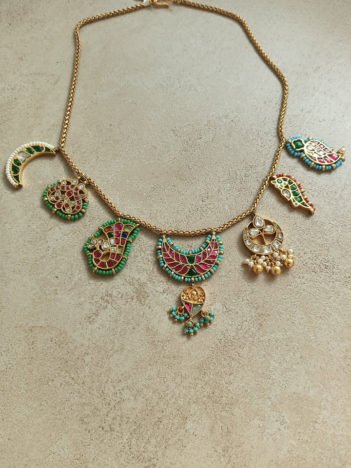 Tanjore Charm Necklace