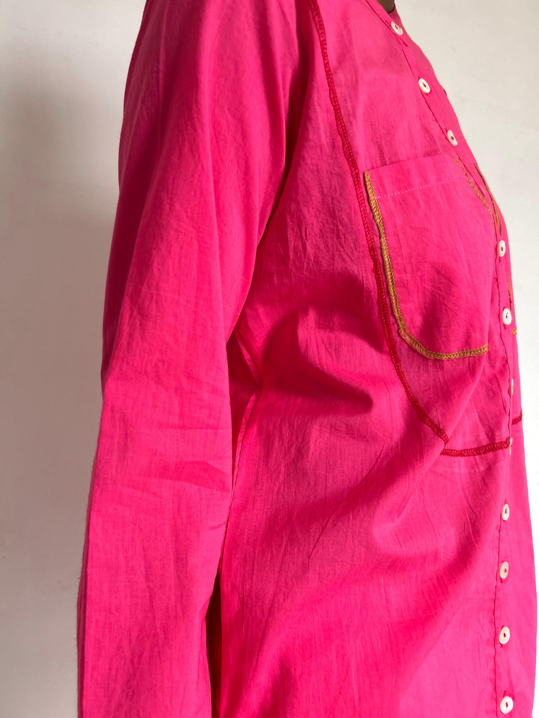 Rani pink kurta