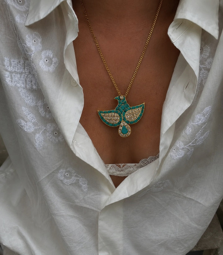 Jaisal rangeen eagle necklace
