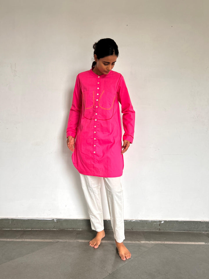Rani pink kurta