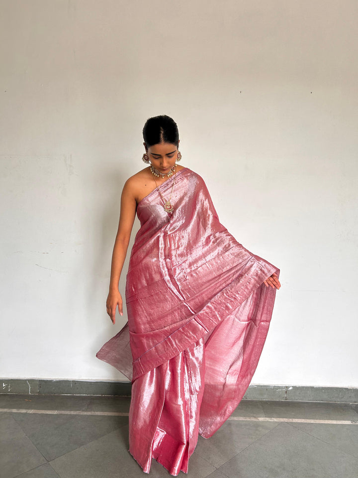 Fushia  pink saree