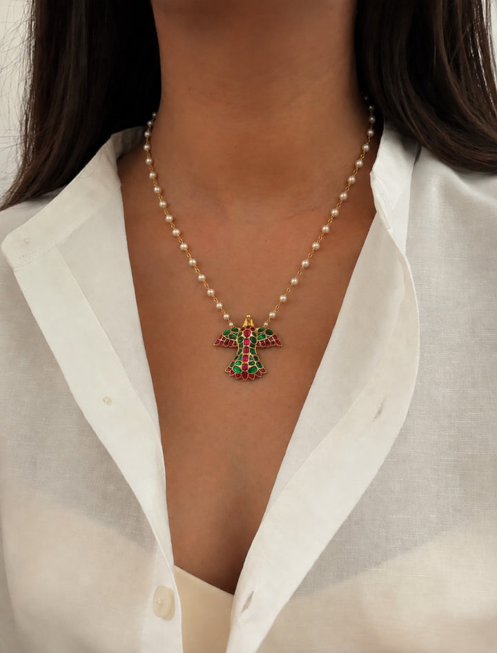 Charbagh eagle necklace