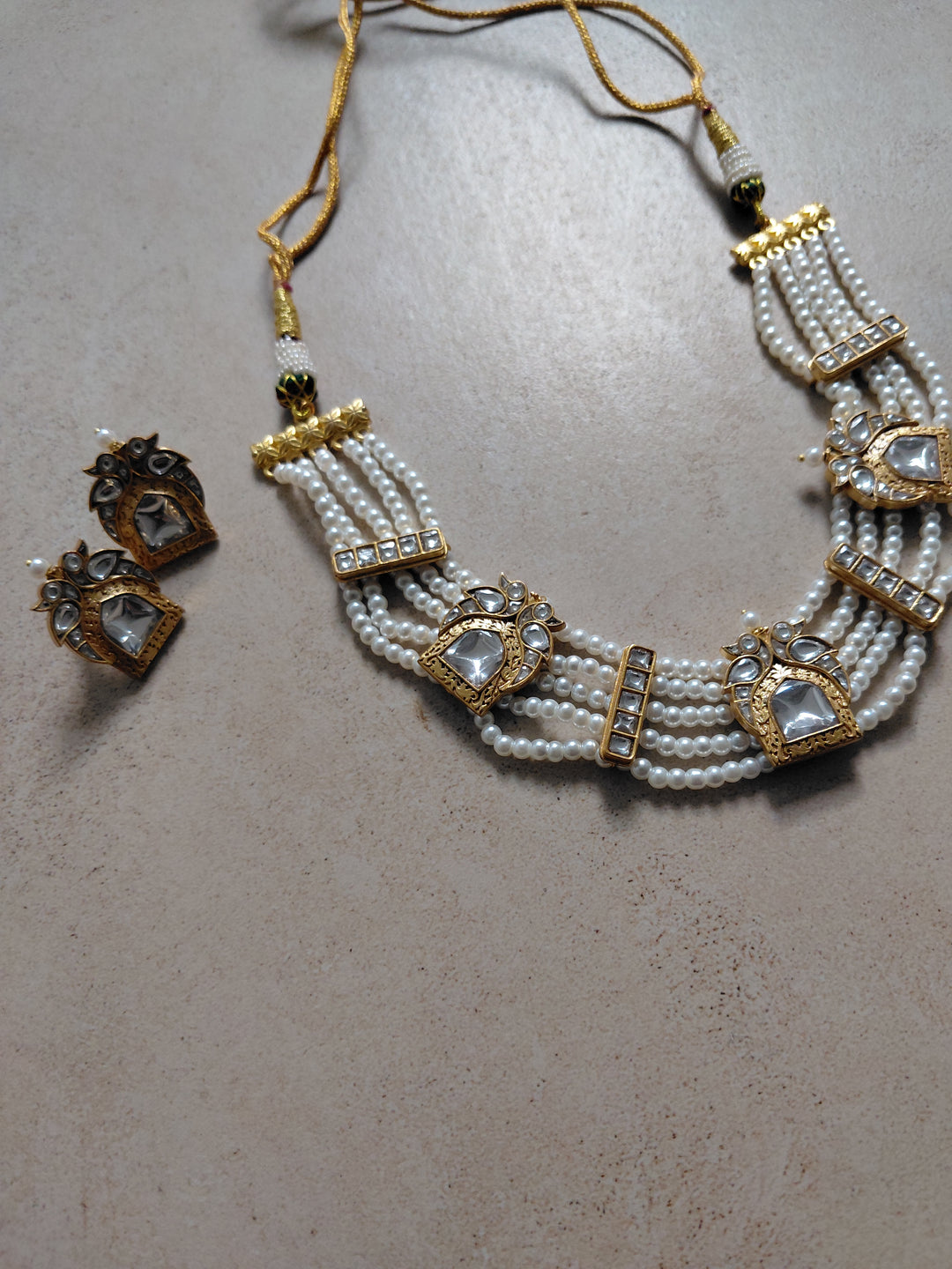 Pearl tri necklace set