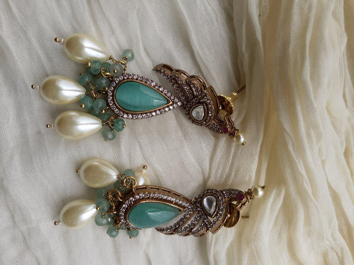 Mother of Pearl Peacock Earrings