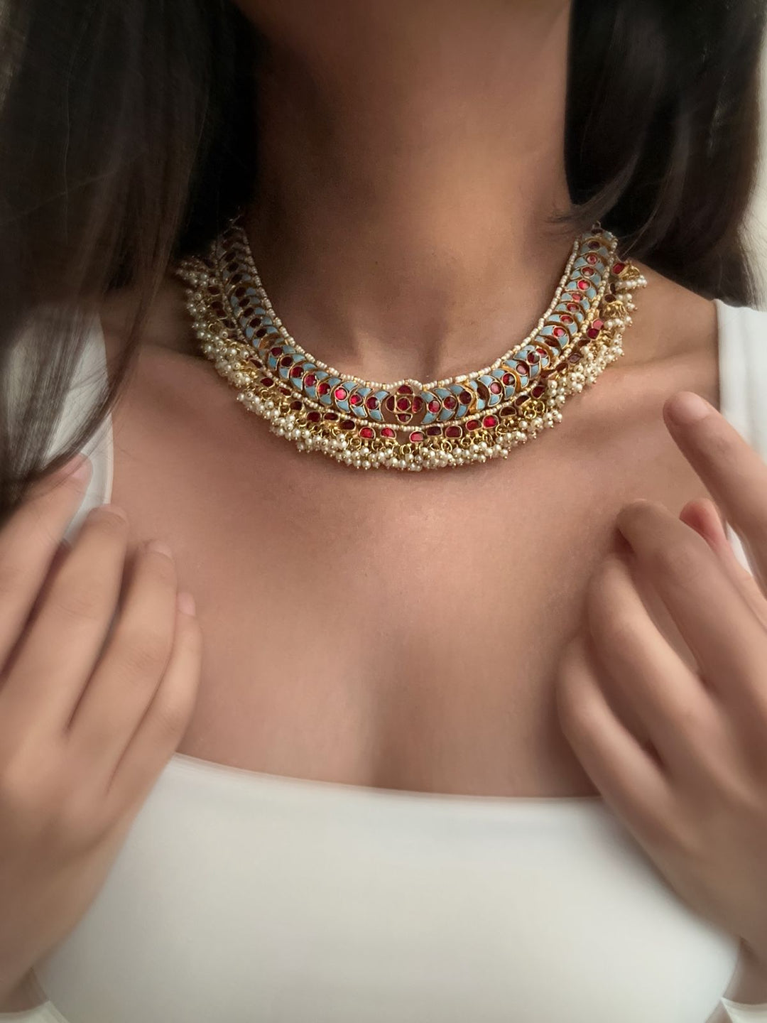 Blue prithvi necklace