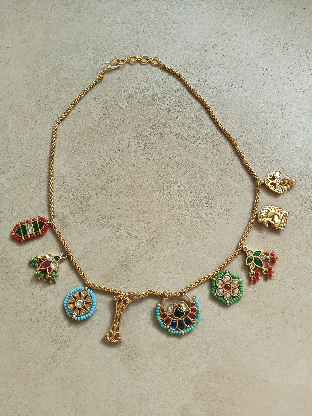 Tanjore Charm Necklace