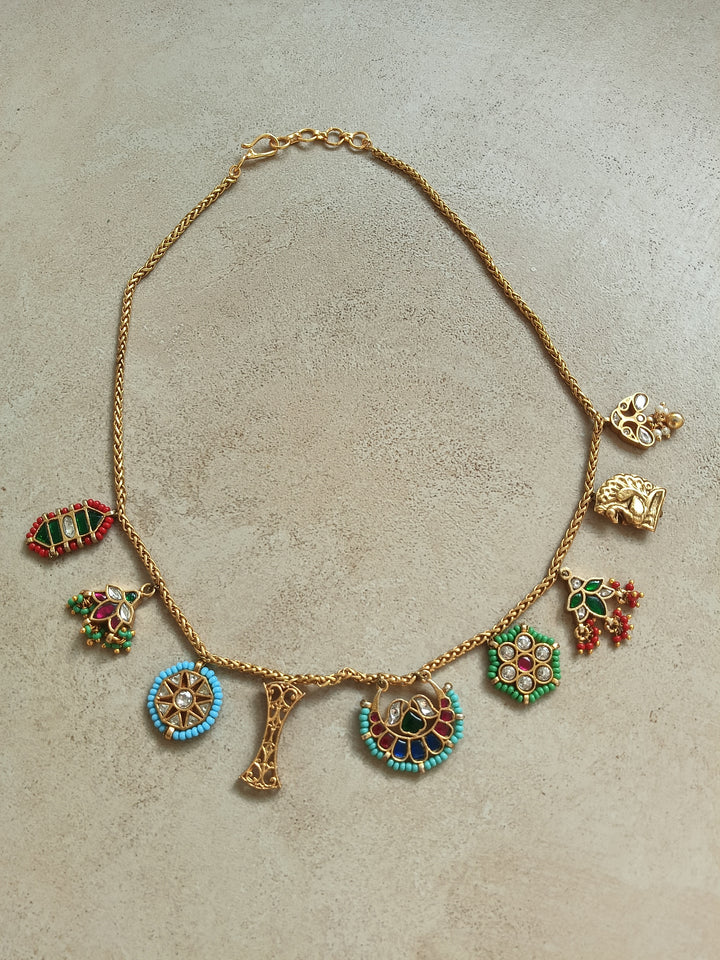 Tanjore Charm Necklace