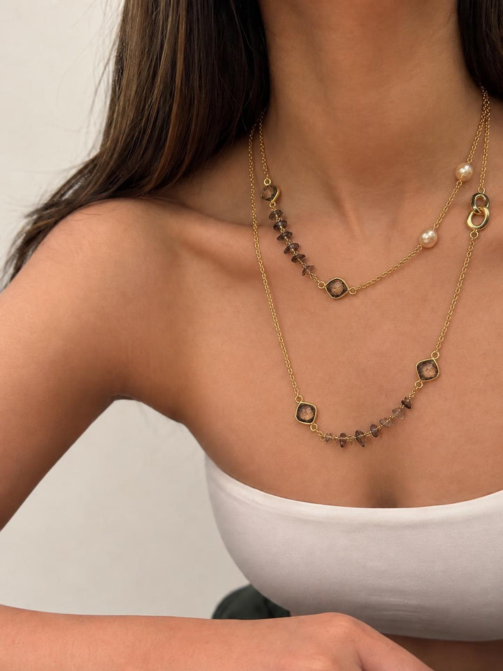 Luna halo necklace