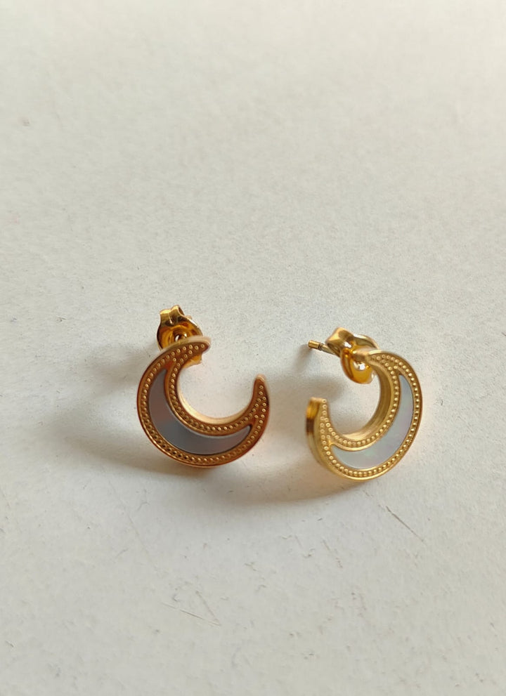 Titan moon earrings