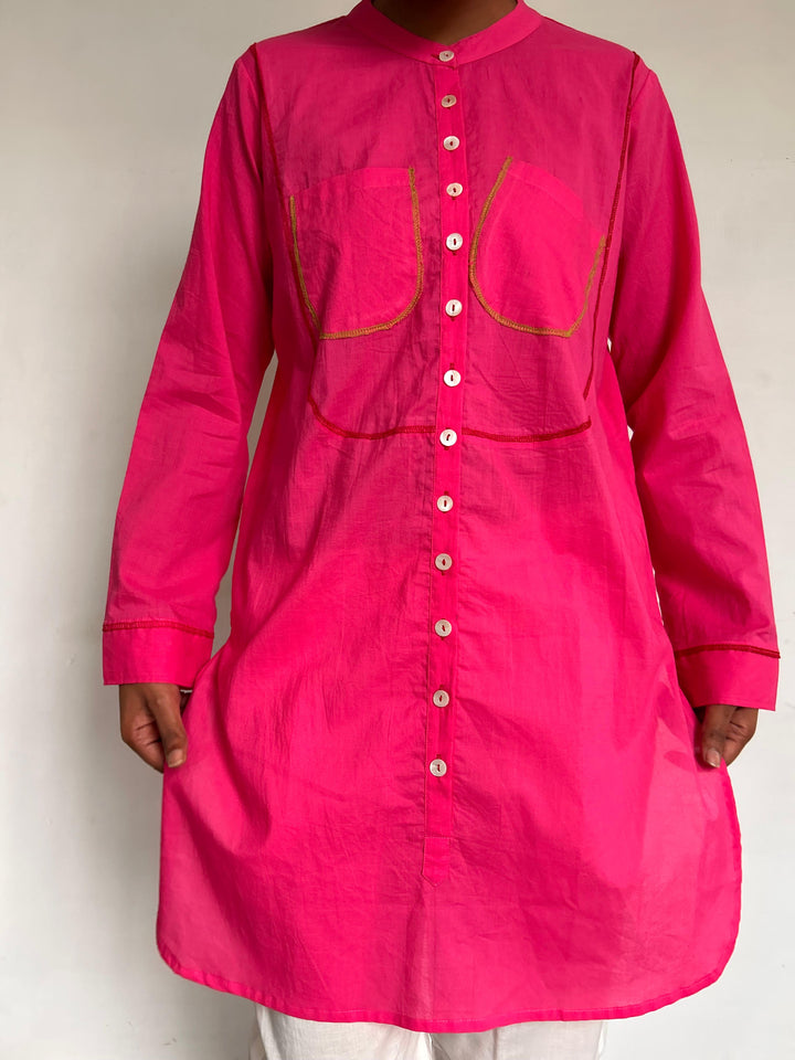 Rani pink kurta