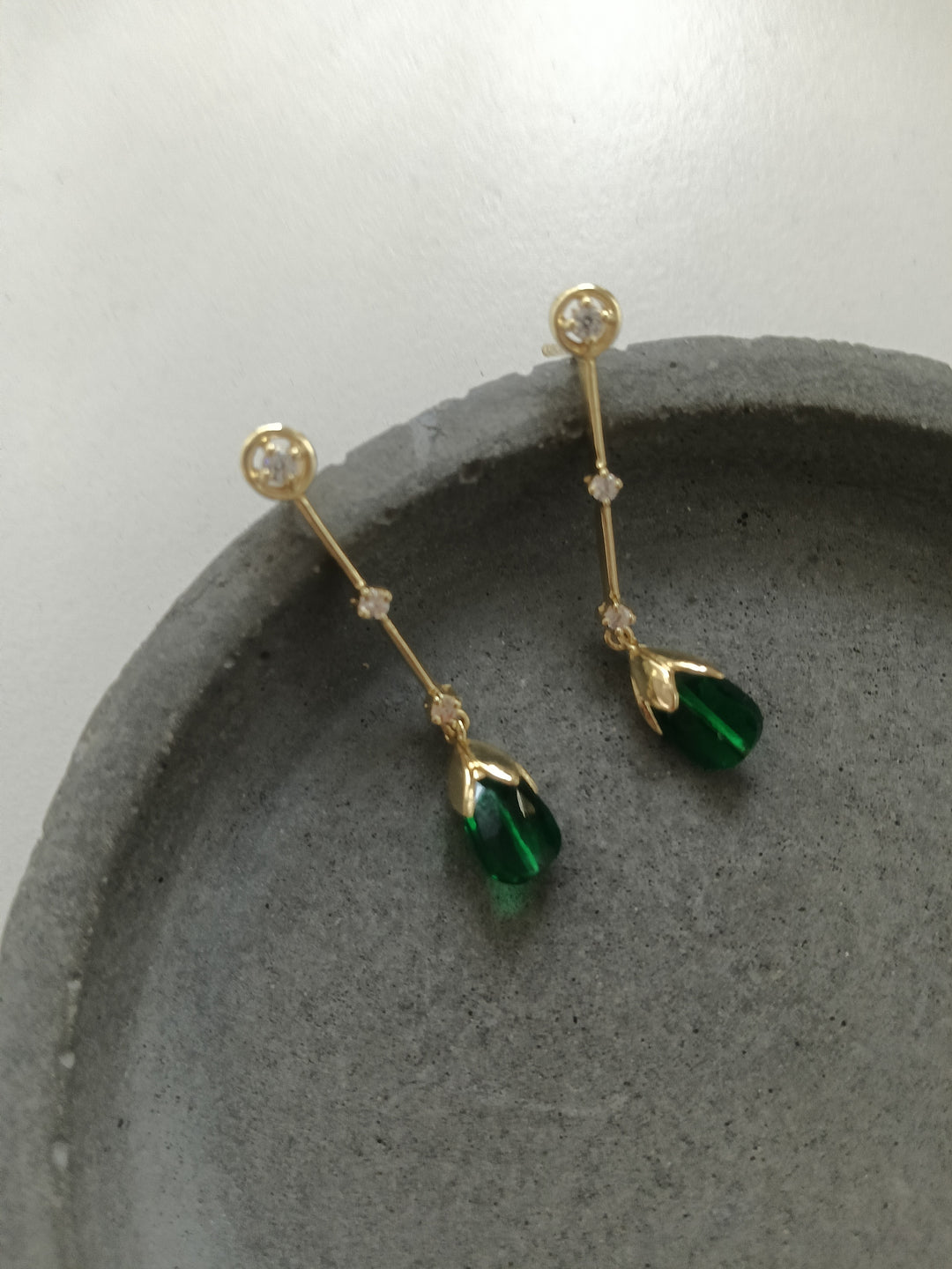 Zambian green earrings