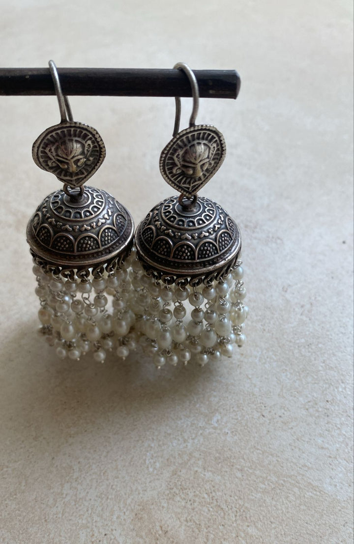 Antique pearl jhumki earrings