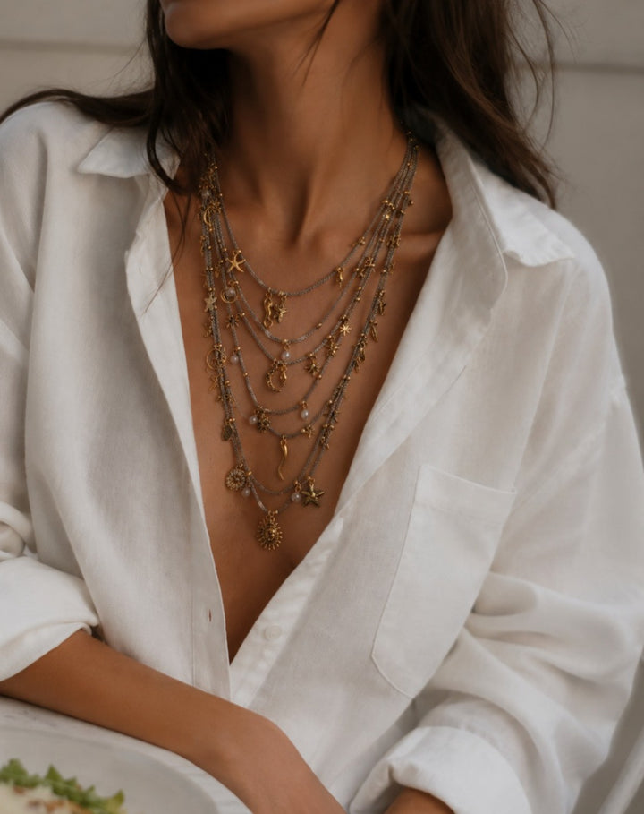 Multi layer sivana necklace
