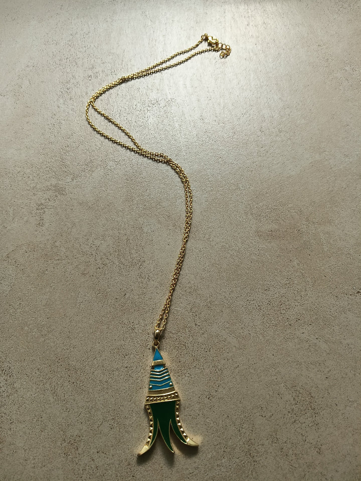 Black Trishul necklace