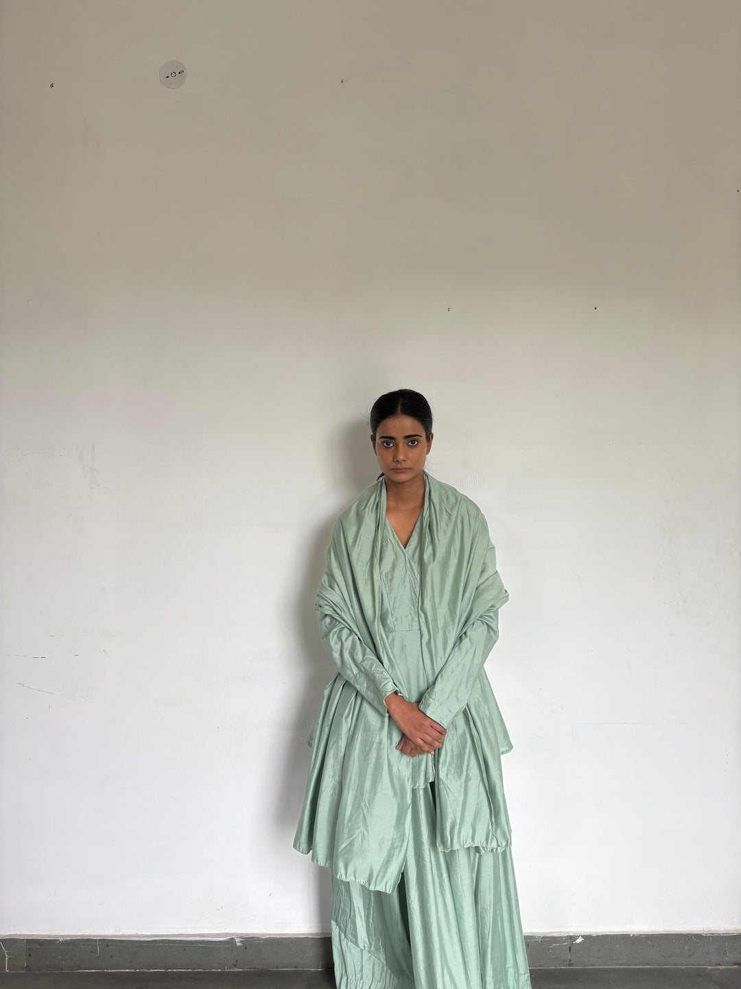 Crushed skirt kurta dupatta set