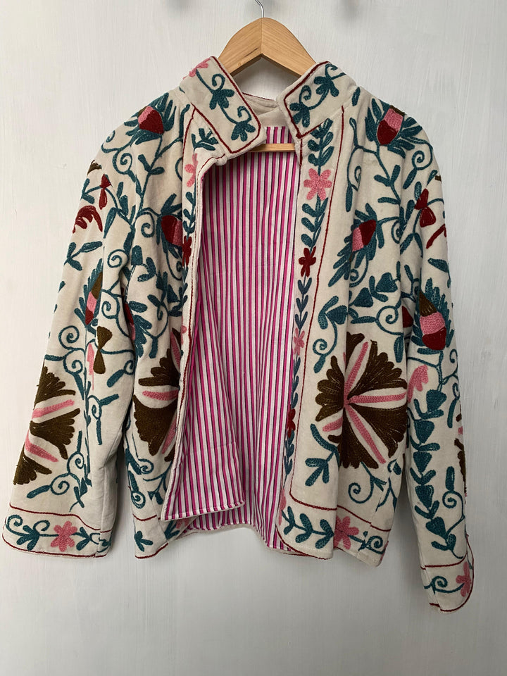 Hand embroidered sujani Coat